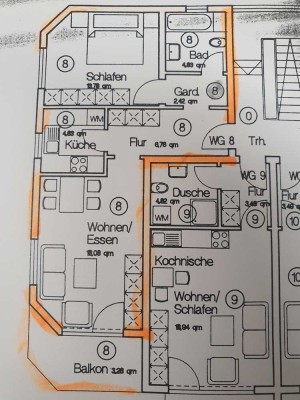 2 Zimmer Wohnung in Lauffen, Kaltmiete incl. TG € 600,00