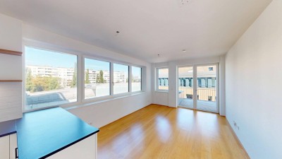 Viertel Zwei Korso: 5.OG mit 15m² XL-Terrasse | 360°-Tour
