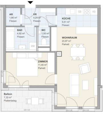 Ruhige Mietwohnung in Schleinbach an der Schnellbahn