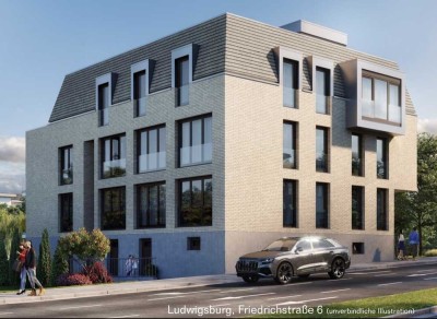 Erstbezug! Moderne 2-Zimmer-Neubauwohnung mit Balkon und Tiefgarage – zentral in Ludwigsburg