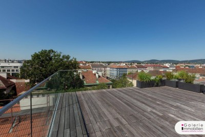 Erstbezugsmaisonette im Stilaltbau - Große Terrasse mit Weitblick - Garage im Haus