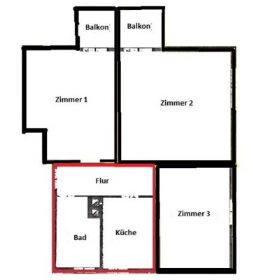 WG-geeignete 3ZKBB  4.OGR in der Neustadt