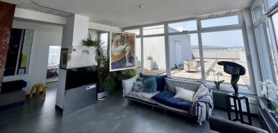 Eigentumswohnung in Eschborn, Penthouse im 25. OG mit ca. 300 qm Dachterrasse