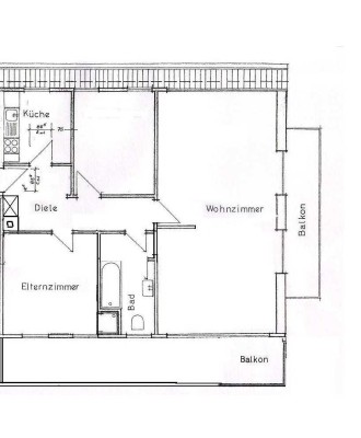 Renovierte 3 Zi. Wohnung mit großem Balkon