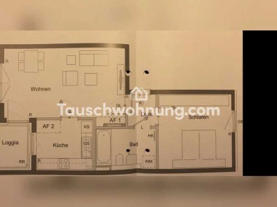 Tauschwohnung: 2-Zimmer mit Südgarten gg. 1,5/2- Zimmer + Balkon
