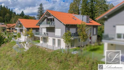 4-Zi.-Erdgeschoss-Wohnung mit Ausblick, Terrasse und TG in Oberammergau