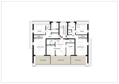 Moderne Neubau-Maisonette-Eigentumswohnung mit großer Dachterrasse mit Südausrichtung in Altenberge