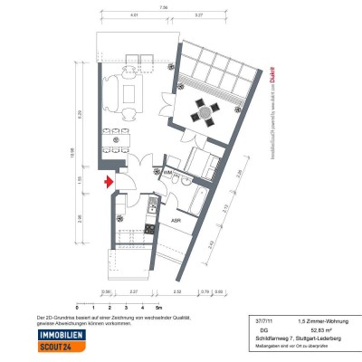 1,5-Zimmer-Dachgeschoss-Wohnung