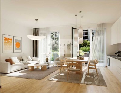 Erstbezug: Perfekte 3-Zimmerwohnung mit Südterrasse und Einbauküche inklusive!