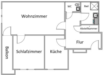 Frisch renovierte 2-Zimmer-Wohnung mit neuer Einbauküche