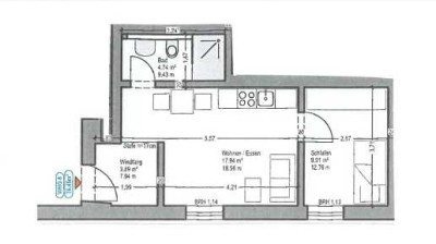 2-Raum-Wohnung mit EBK in Remagen