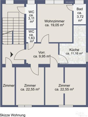 3-Zimmer-Wohnung - 93 m² - Klagenfurt/St. Martin/Kreuzbergl