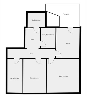 95qm Terrassen-Wohnung hell, freundlich in Jugendstilvilla, moderne Einbauküche Flamersheim