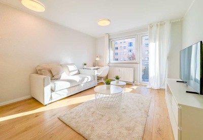 Sonnige 2-RW* 1. OG* frisch saniert* EBK* moderne Möblierung* TG-SP* Süd-Balkon & Terrasse* Aufzug*