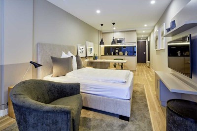 1-Zi. Business Apartment mit Balkon, zentral gelegen und voll ausgestattet