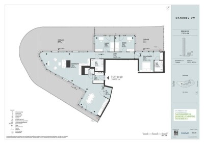 180m² Dachterrasse! Luxus DG-Wohnung mit direktem Blick auf die Innenstadt und die Donau! U1 Donauinsel