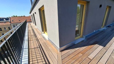 Exklusiver Neubau in Altlindenau! 4-Zimmerwohnung im Dachgeschoss mit riesiger Terrasse!