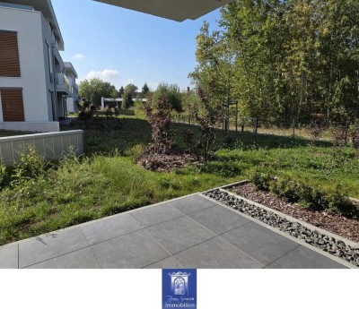 Stilvolles Wohnen im Neubau! Ruhig und grün, Terrasse, 2 Bäder, Fußbodenheizung!