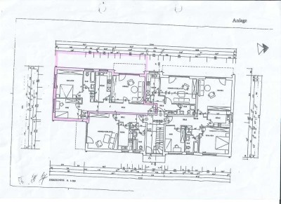 Klecken, schöne 3-Zimmer-Wohnung mit Einbauküche und Terasse