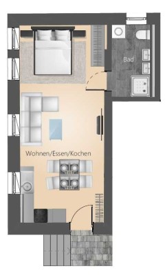 Schöne 1 Zimmer Wohnung in Überlingen