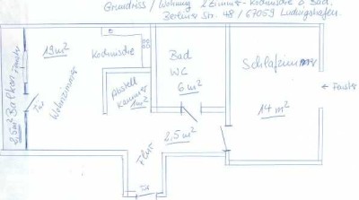 Ansprechende 2-Zimmer-Wohnung in Ludwigshafen am Rhein