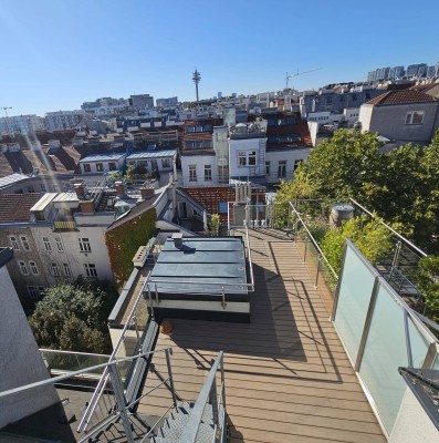 PROVISIONSFREIE HELLE 4-ZIMMER DACHGESCHOSS -MAISONETTE WOHNUNG MIT TERRASSE UND BALKON IN WIEN