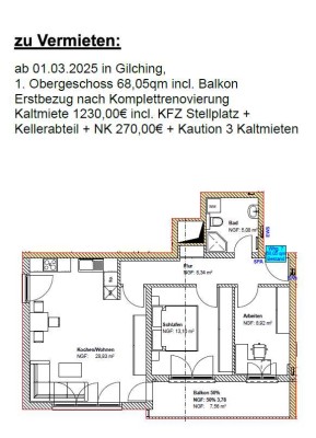 Erstbezug nach Sanierung: Exklusive 3-Zimmer-Wohnung in Gilching