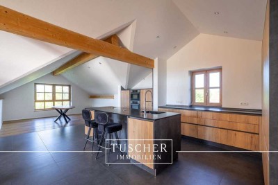 Exklusiv ausgestattete 4,5 Zi.-Maisonette-Whg. in ländlicher Wohnlage!