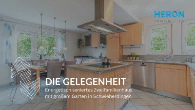 DIE GELEGENHEIT - Energetisch saniertes Zweifamilienhaus mit großem Garten in Schwieberdingen