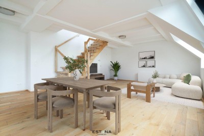 Offen gestaltete Dachgeschoss-Maisonette mit Wintergarten und Terrasse | Erstbezug