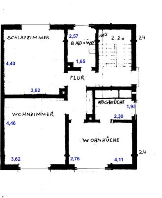 Helle gemütliche 3-Zimmer-Wohnung in ruhiger Wohngegend mit großem Nutzraum im Dach