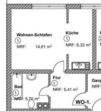 Geschmackvolle, sanierte 1-Raum-Souterrain-Wohnung in Speyer