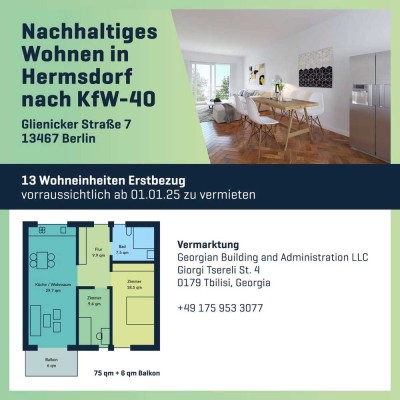 Erstbezug mit Balkon oder Garten und EBK: Stilvolle 3-Zimmer-Wohnung mit geh. Innenausstattung