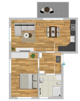 schöne 2-Zimmer-DG-Wohnung in Neutraubling