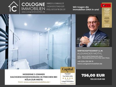 NEU SANIERTE MODERNE 3-ZIMMERWOHNUNG MIT KLIMA UND KÜCHE IN FRECHEN-BACHEM BEI KÖLN