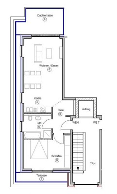 BAUBEGINN ERFOLGT - Fertigstellung 12/25 - 2 Zi. Penthouse * Neubau * Wärmepumpe+Photovoltaikanlage