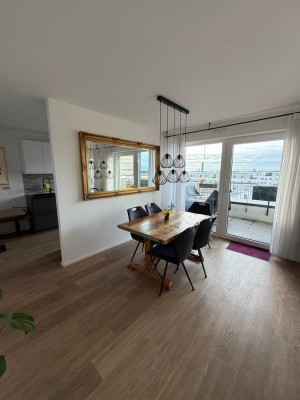 Penthouse Wohnung mit Panoramablick auf Düsseldorf