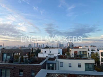 Luxuriöses Apartment in Frankfurts Premium-Lage mit Skyline-Blick, privater Dachterrasse, zwei Ga...