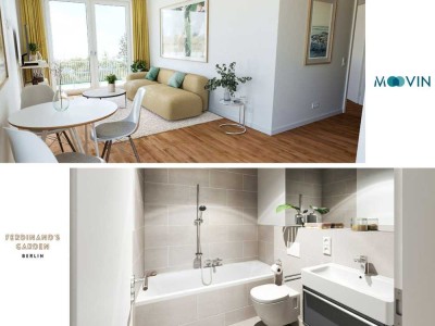 Exklusive 3,5-Zimmer-Wohnung mit 3 BALKONEN, 2 BÄDERN und EBK im Neubauquartier 'Ferdinand's Garden'