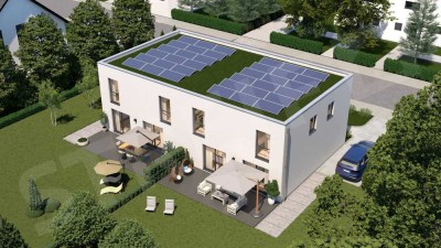 Bauen im Schützenredder in Schleswig - mit Dachbegrünung und PV-Anlage