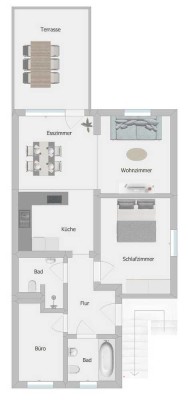 Attraktive 2,5-Zimmer-Wohnung am Niddapark in Frankfurt-Praunheim  /  Nur an Einzelperson vermietbar