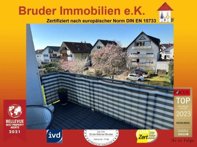 Leimen, 2 ZKB, zentral, aber ruhig, TG-StPl., Balkon, Keller