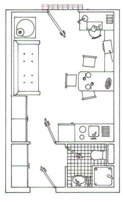 Weidenauer Giersberg: Studentenapartment Nr. 111