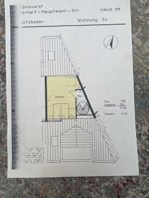 Freundliche 2-Zimmer-Dachgeschosswohnung mit EBK in Tönisvorst