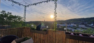 WBS Dachgeschoss Wohnung mit Blick auf Wuppertal