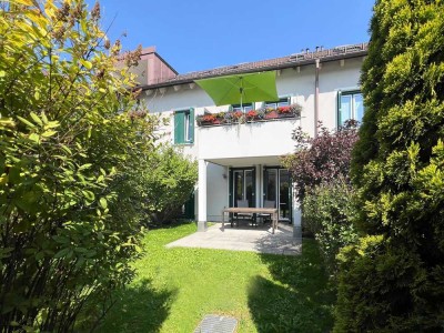 Hochwertige schöne Garten-Wohnung (Bj. 2014), moderne EBK, Eichenparkett, FBH, Holzpellets-Heizung