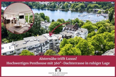Alsternähe trifft Luxus!
Hochwertiges Penthouse mit 360°-Dachterrasse in ruhiger Lage