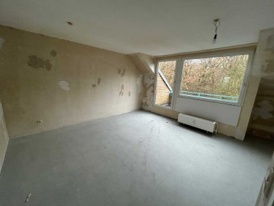 2-Zimmer-Wohnung mit großer Küche und  Balkon, NUR für  2-Personen-Haushalt, mit WBS