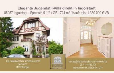 Elegante Jugendstil-Villa direkt in Ingolstadt