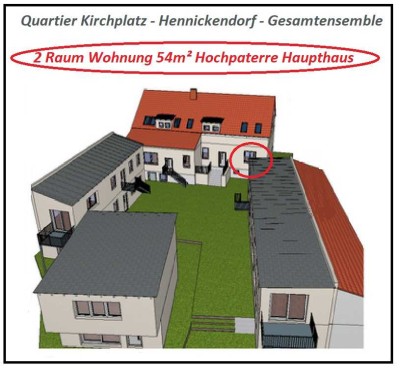 !! Sehr schöne 2 Raum Wohnung in Hennickendorf nahe Berlin zu verkaufen - 54m²
